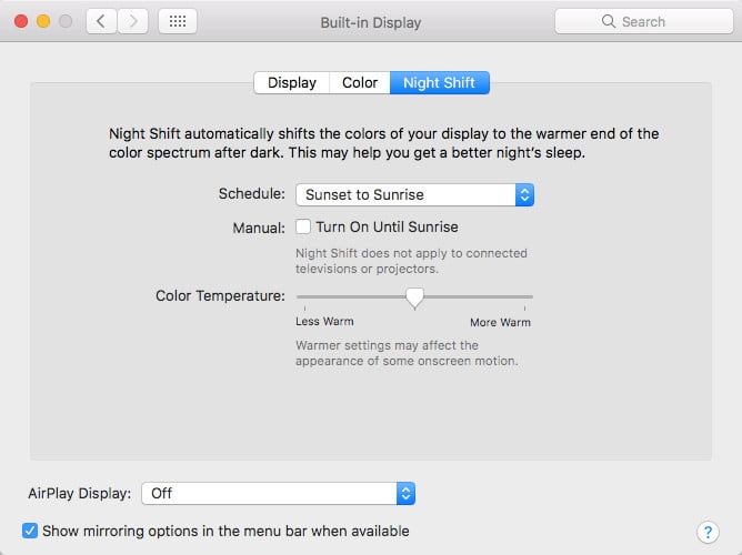 Mac blue light filter app